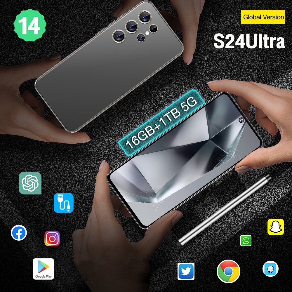 LX S24 Ultra C24 mode 16GB+1TB 6.8inch Long endurance High pixel Type-C charging interface Android14 smart phone